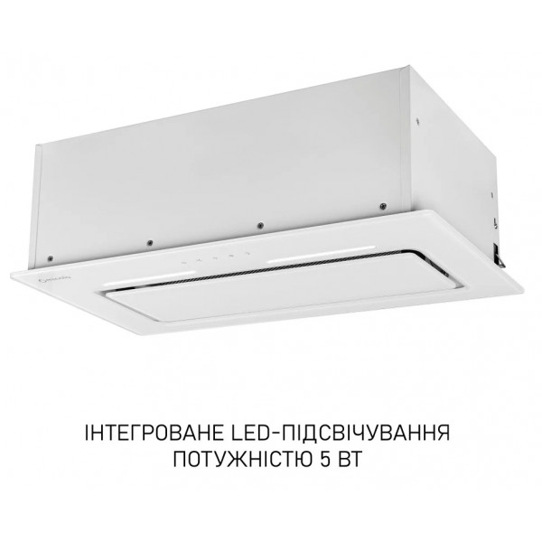 Фото - Витяжка вбудована Minola HBI 6473 WH GLASS 800 LED Line
