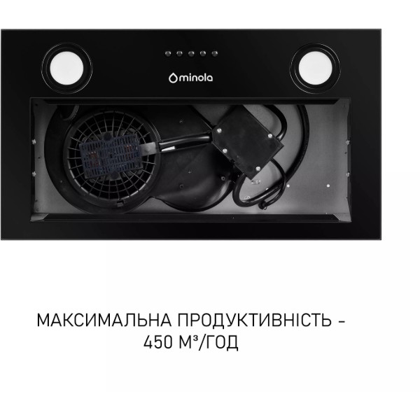 Фото - Витяжка вбудована Minola HBI 5025 BLF LED