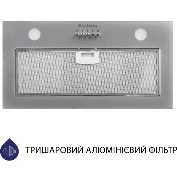 Фото - Вытяжка встраиваемая Minola HBI 5262 GR GLASS 700 LED