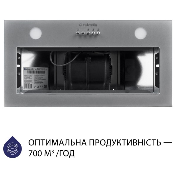 Фото - Вытяжка встраиваемая Minola HBI 5262 GR GLASS 700 LED