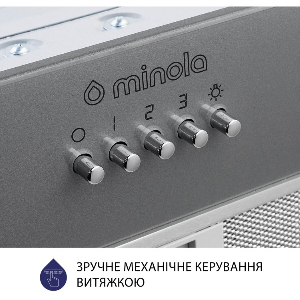 Фото - Вытяжка встраиваемая Minola HBI 5262 GR GLASS 700 LED