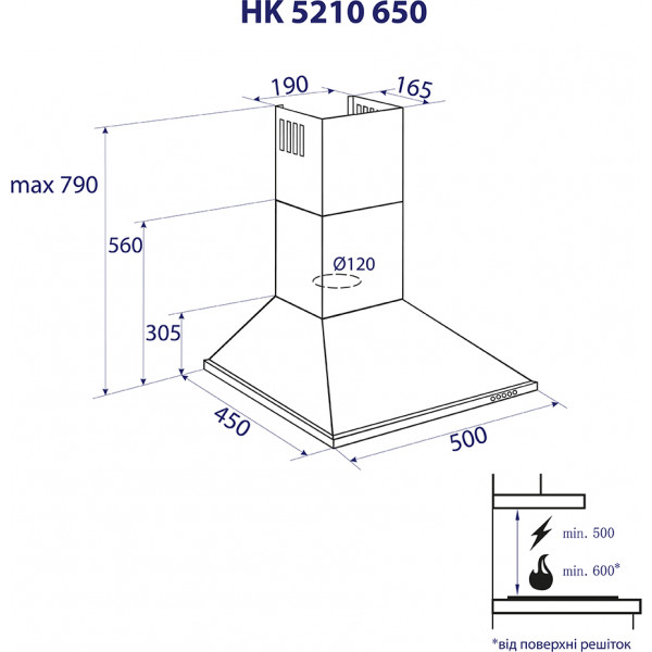Фото - Вытяжка декоративная Minola HK 5210 WH 650