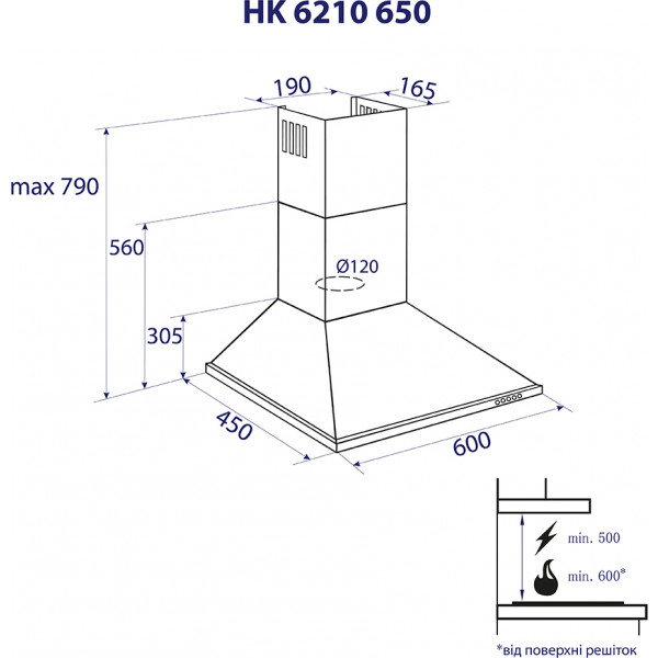 Фото - Вытяжка декоративная Minola HK 6210 WH 650