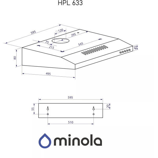 Фото - Вытяжка традиционная Minola HPL 633 I