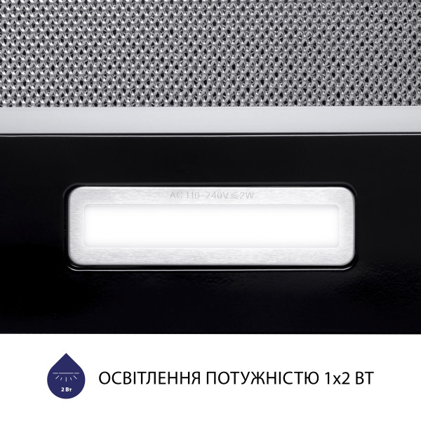 Фото - Витяжка вбудована Minola HTLS 6734 BL 1100 LED GLASS