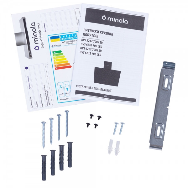 Фото - Витяжка декоративна Minola HVS 6222 BL/INOX 700 LED