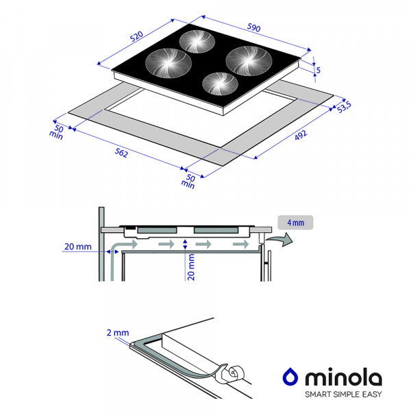 Фото - Варочная панель электрическая Minola MVH 6033 GBL