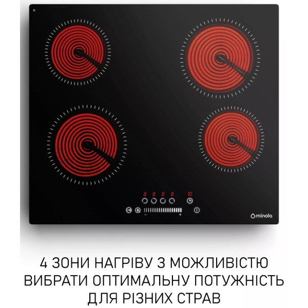 Фото - Варильна поверхня електрична Minola MHS 6071 TBL