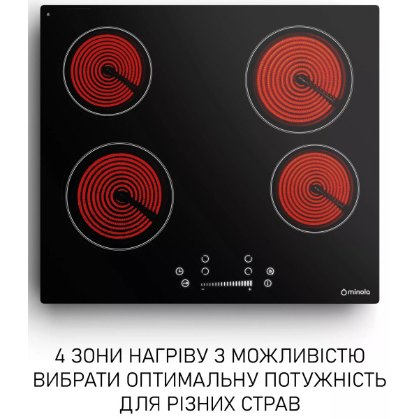 Фото - Варильна поверхня електрична Minola MHS 6074 TBL