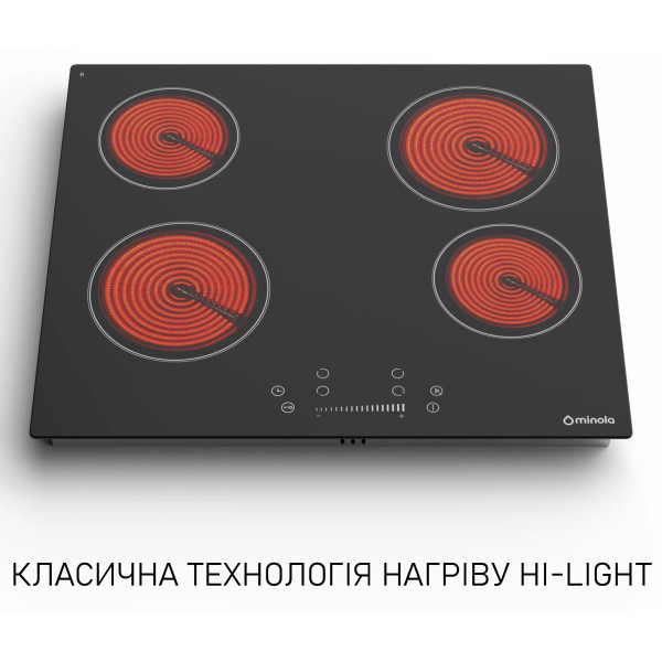 Фото - Варильна поверхня електрична Minola MHS 6074 TBL
