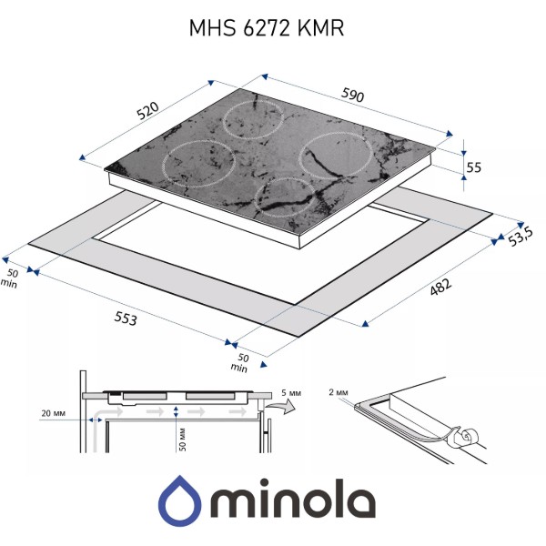 Фото - Варочная панель электрическая Minola MHS 6272 KMR