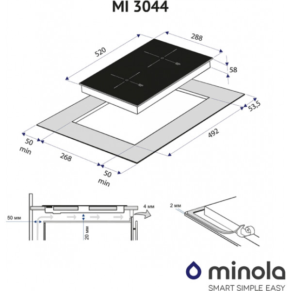 Фото - Варочная панель электрическая Minola MI 3044 GOLD