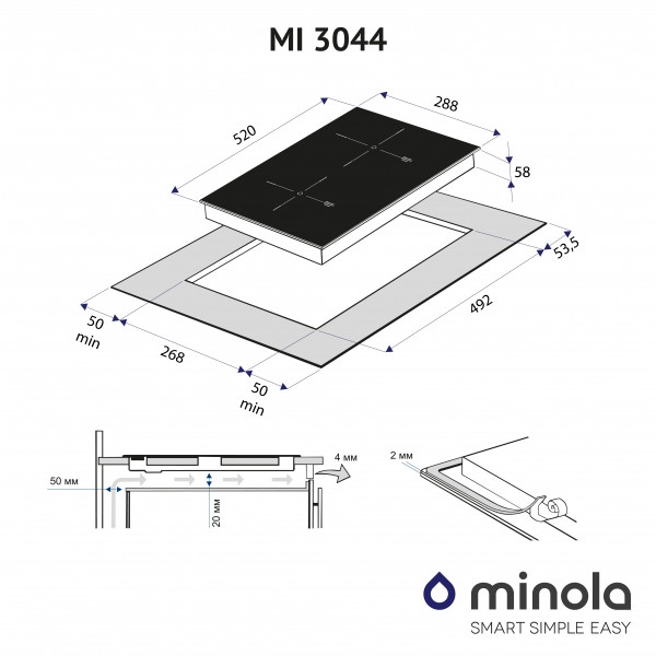 Фото - Варочная панель электрическая Minola MI 3044 GSW