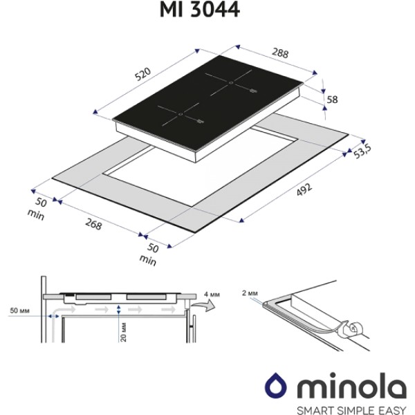 Фото - Варочная панель электрическая Minola MI 3044 GW