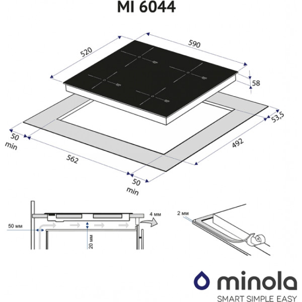 Фото - Варочная панель электрическая Minola MI 6044 GW