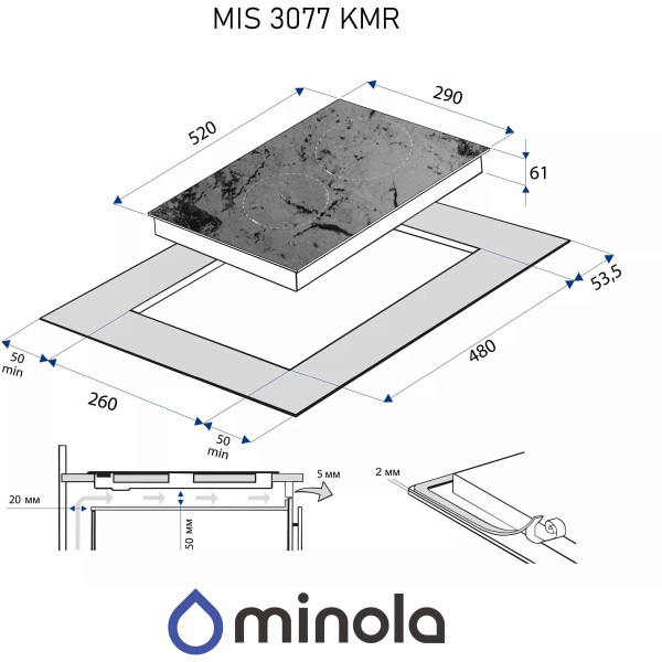 Фото - Варильна поверхня електрична Minola MIS 3077 KMR
