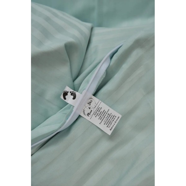 Фото - Пододеяльник двуспальный евро Moon&Star Satin Stripe Stripe Mint King Size 220x240 см (MS-870000439)