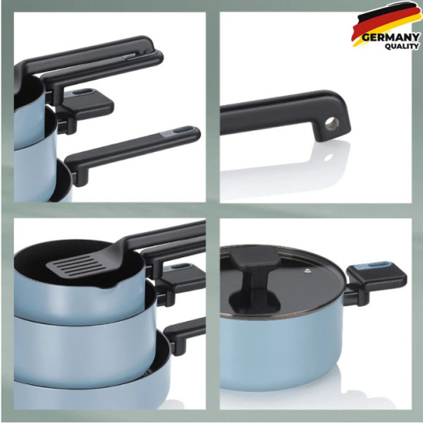 Фото - Набір посуду Kela Mira димчасто-блакитний 5 пр. (15200)