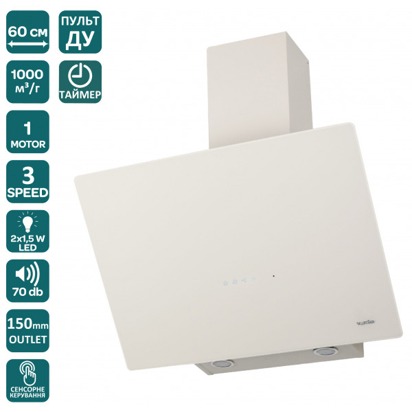Фото - Витяжка декоративна Ventolux MIRROR 60 IVG (1000) TRC