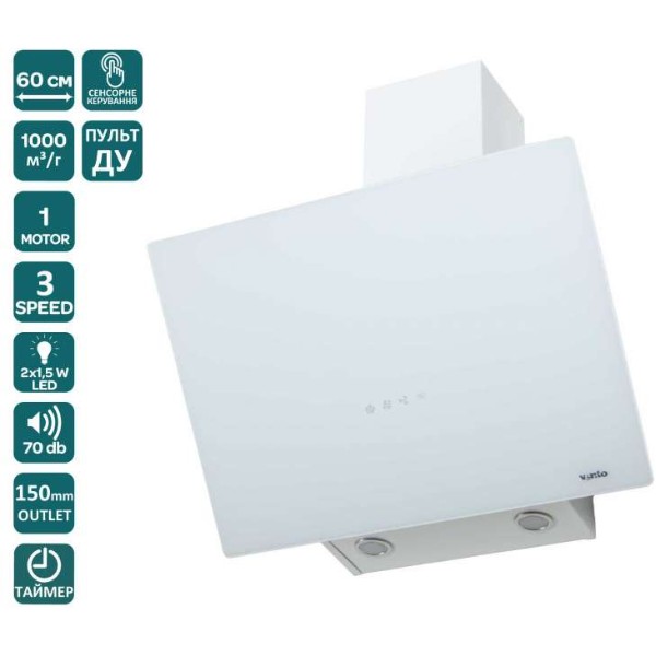 Фото - Вытяжка декоративная Ventolux MIRROR 60 WG (1000) TRC