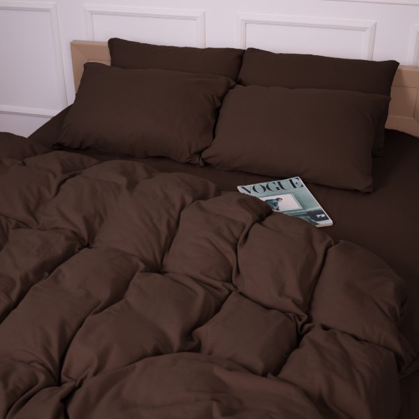 Фото - Комплект постельного белья MirSon 003 Brown 220х240 (2200009648724)