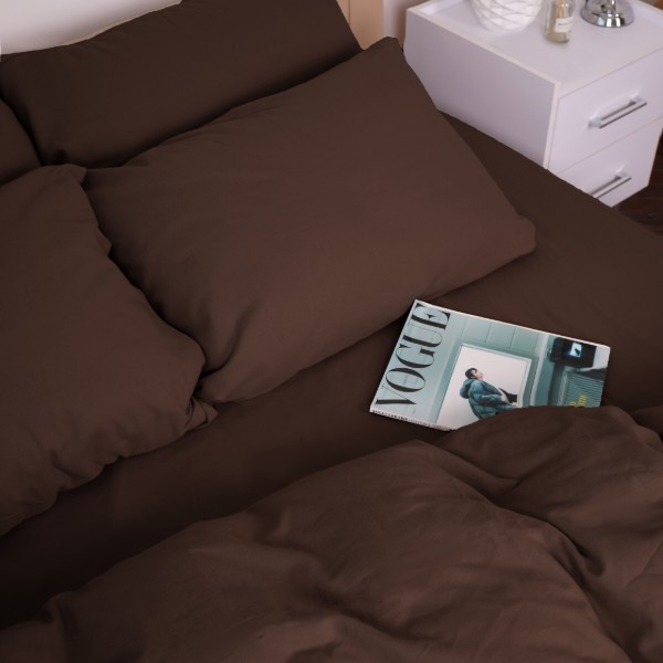 Фото - Комплект постельного белья MirSon 003 Brown 220х240 (2200009648724)