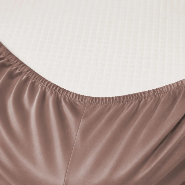 Фото - Простирадло полуторне MirSon 150x200 см №08 Beige Tencel (2200009637469)