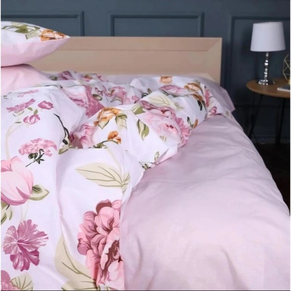 Фото - Комплект постільної білизни MirSon Бязь 17-0726 Peony Whisper 175х210 см (2200010772074)