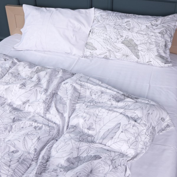 Фото - Наволочка MirSon 22-1427 Leafsong white 40х40 см (2200011246758)