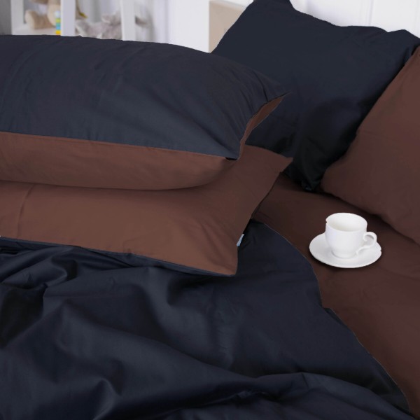 Фото - Комплект постільної білизни MirSon Сатин Dark Chocolate 0211+0055 2х160х220 см (2200001718579)