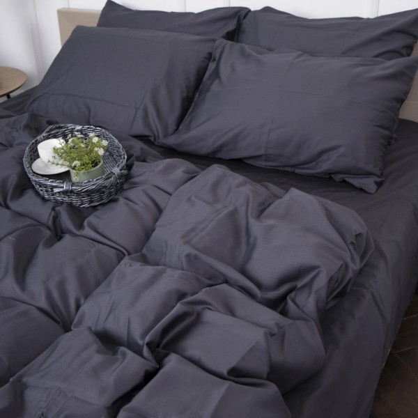 Фото - Комплект постільної білизни MirSon Сатин 0240 Iron grey 2х160х220 см (2200001717909)