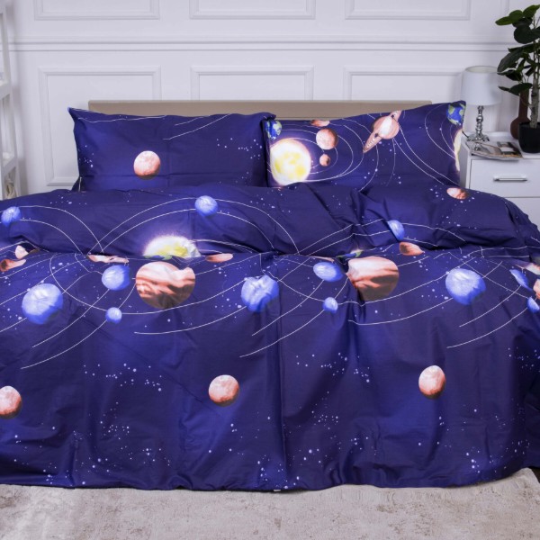 Фото - Комплект постельного белья MirSon 22-1282-1 Night Space 2х143х210 (2200004109589)