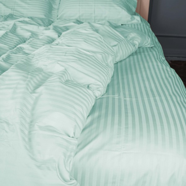 Фото - Комплект постільної білизни MirSon Royal Soft Stripe 30-0013 Azure 2x160x220 (2200008073541)