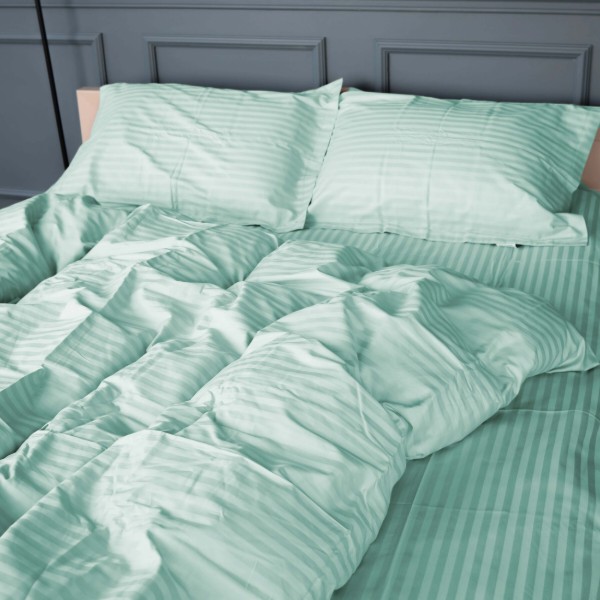 Фото - Комплект постільної білизни MirSon Royal Soft Stripe 30-0013 Azure 2x160x220 (2200008073541)