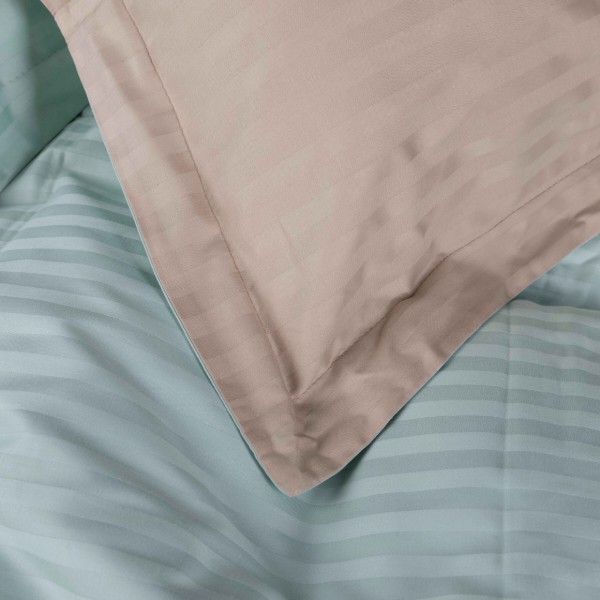 Фото - Комплект постельного белья MirSon Royal Soft Stripe 30-0013 + 30-0004 Rovena 143x210 (2200008075668)