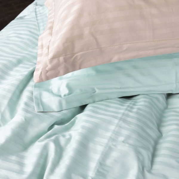 Фото - Комплект постельного белья MirSon Royal Soft Stripe 30-0013 + 30-0004 Rovena 143x210 (2200008075668)