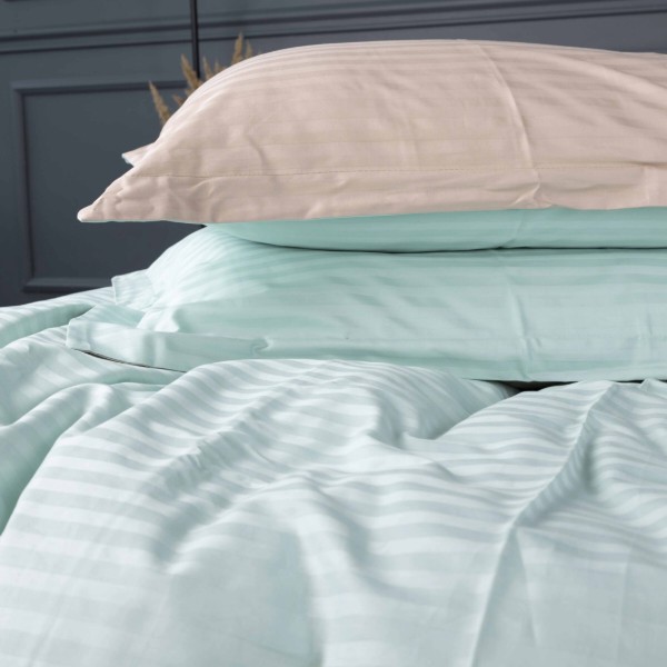 Фото - Комплект постельного белья MirSon Royal Soft Stripe 30-0013 + 30-0004 Rovena 143x210 (2200008075668)