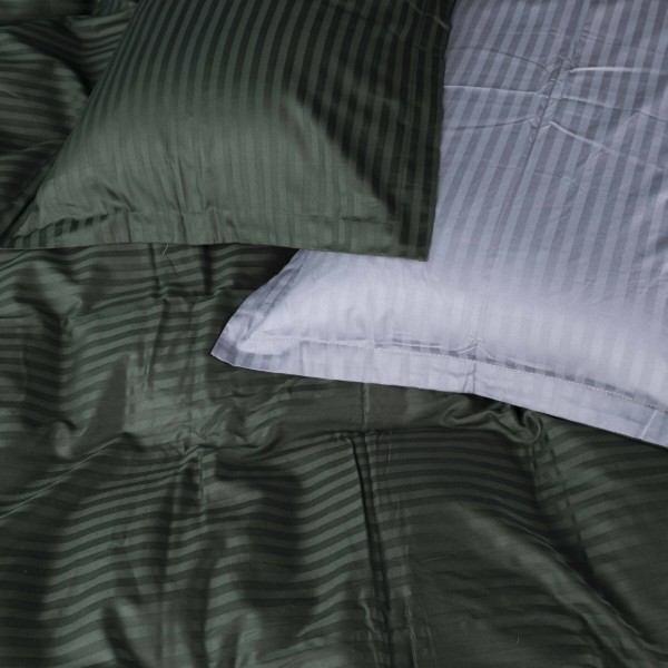 Фото - Комплект постельного белья MirSon Satin Stripe 30-0017 +30-0012 Galatee 160х220 см (2200005262276)