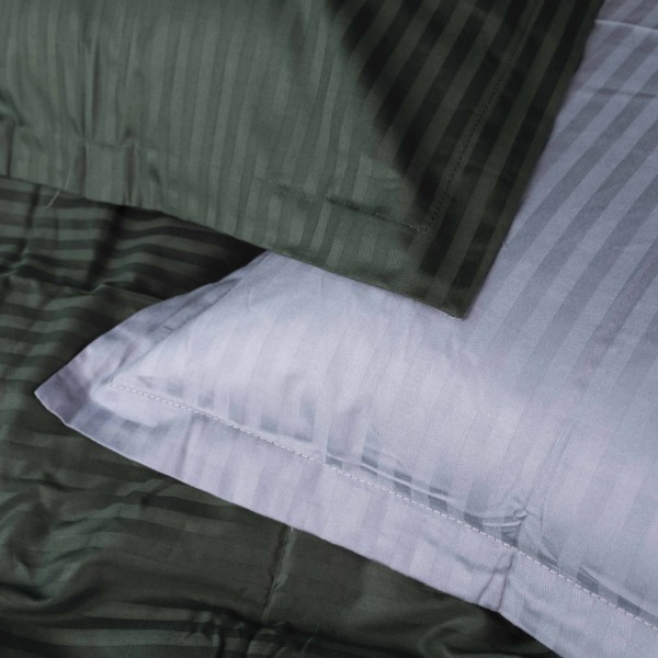 Фото - Комплект постельного белья MirSon Satin Stripe 30-0017 +30-0012 Galatee 160х220 см (2200005262276)