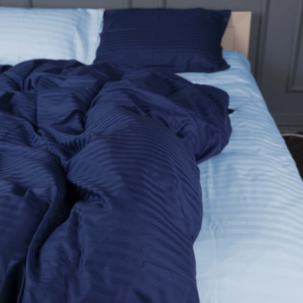 Фото - Комплект постельного белья MirSon Satin Stripe 30-0021 +30-0015 Edaliz 160х220 см (2200005266670)