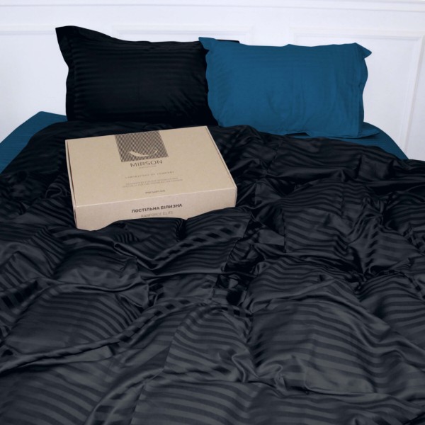 Фото - Комплект постельного белья MirSon Satin Stripe 30-0021 +30-0019 Minhvan 160х220 см (2200005267271)