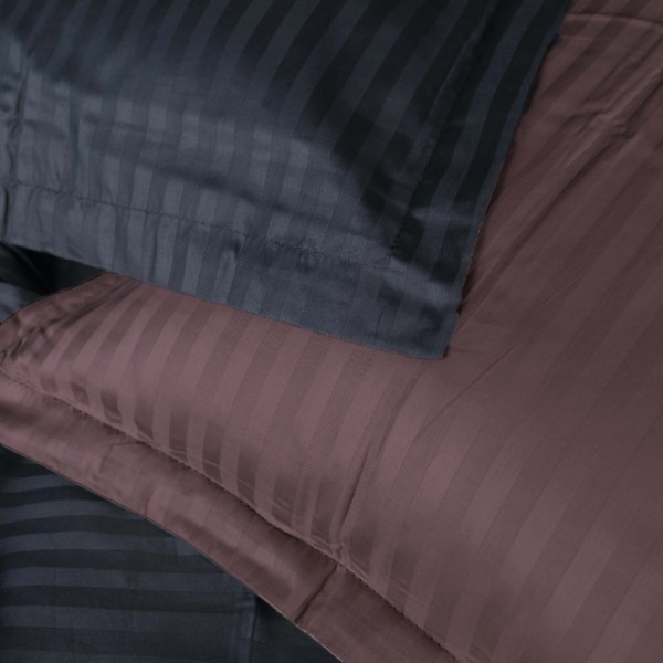 Фото - Комплект постельного белья MirSon Satin Stripe 30-0021 +30-0008 Dorimel 160х220 см (2200005267875)