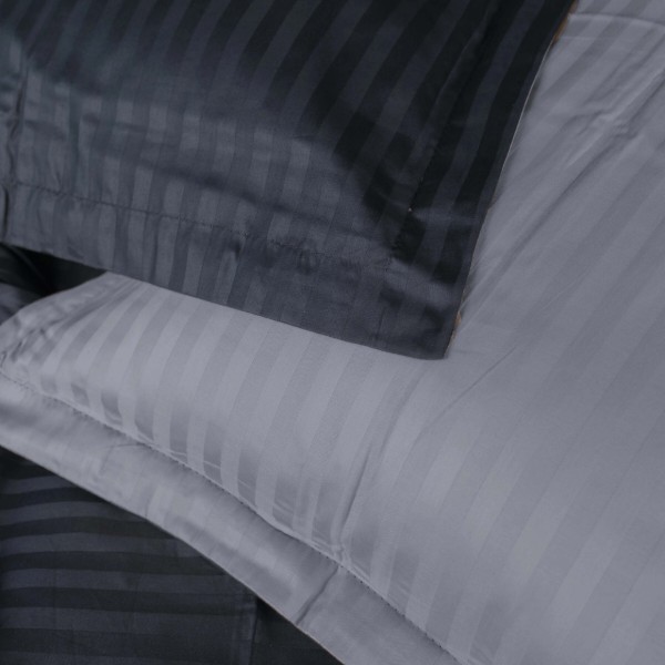 Фото - Комплект постельного белья MirSon Satin Stripe 30-0021 +30-0012 Yamindi 160х220 см (2200005268070)