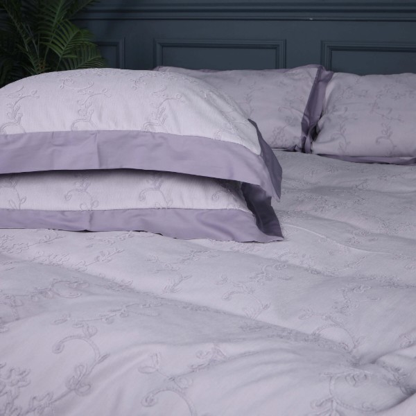 Фото - Комплект постельного белья MirSon Pique Cotton Gray depth 160х220х2 (2200006536864)