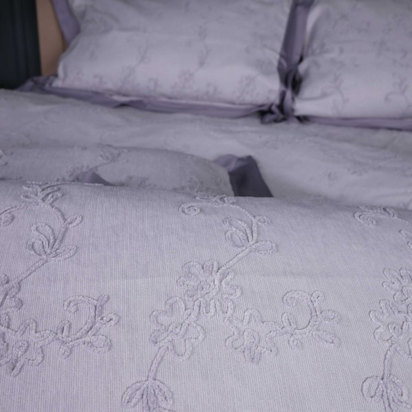 Фото - Комплект постельного белья MirSon Pique Cotton Gray depth 160х220х2 (2200006536864)