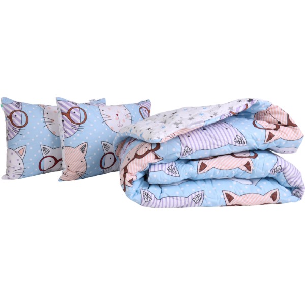 Фото - Комплект постельного белья детский MirSon №2807 Сolor Fun Line Whales Ecosilk 110х40 см (2200006684510)