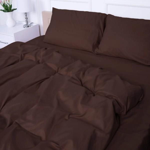 Фото - Комплект постільної білизни MirSon 143х210 см №19-1230 Friar Brown Мікросатин Premium (2200010917413)