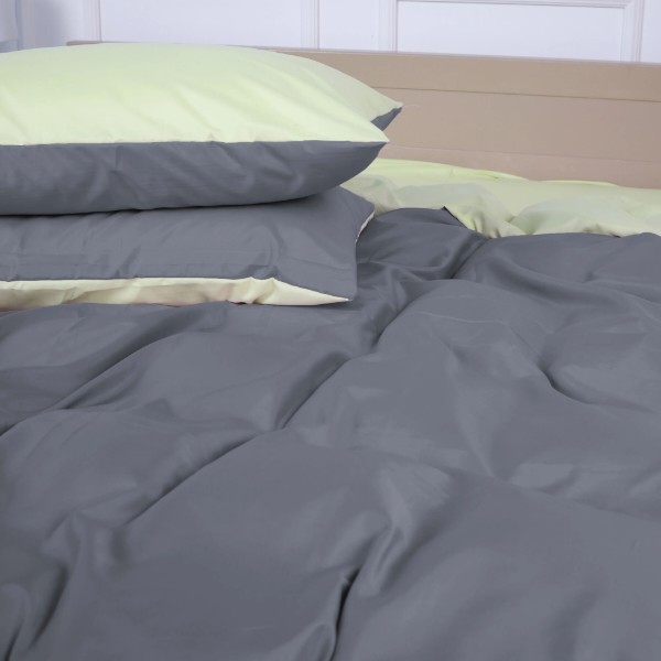 Фото - Комплект постільної білизни MirSon Sajazarra (12-0525 + 19-0000) Mikrosatin Premium Двусторонній 2x160x220 см (2200007248940)