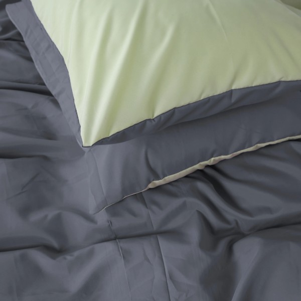 Фото - Комплект постільної білизни MirSon Sajazarra (12-0525 + 19-0000) Mikrosatin Premium Двусторонній 2x160x220 см (2200007248940)