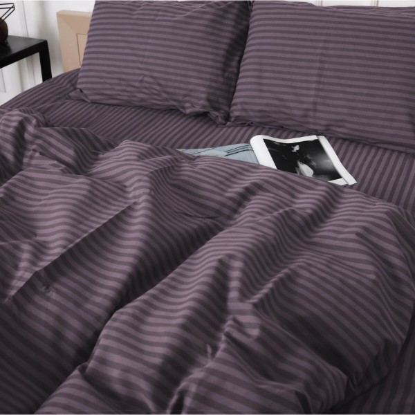 Фото - Комплект постельного белья MirSon 160 x 220 Ranforce Elite 17-0603 Stripe Violet Ранфорс (2200008051655)